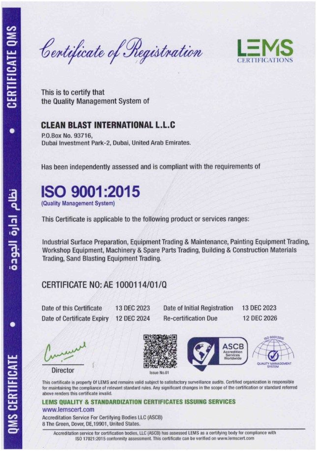 Certification Announcement ISO 9001:2015