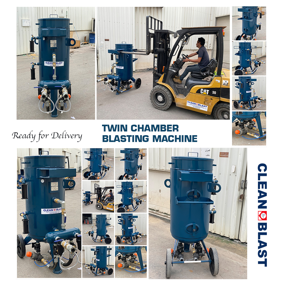 Efficient surface treatment with Twin Chamber Blasting Machine - Boost productivity and quality in your blasting processes.