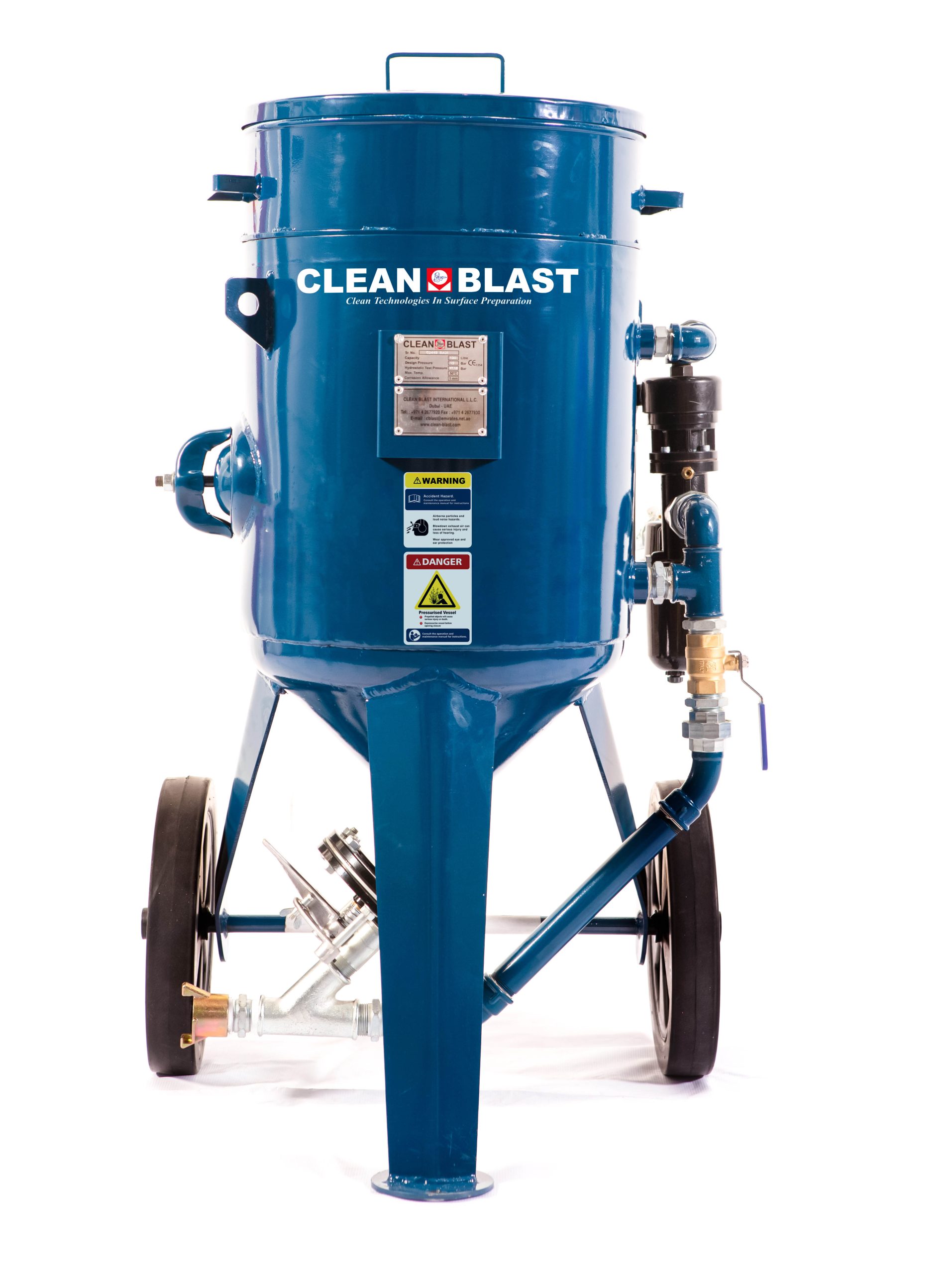 range of sandblasting machine